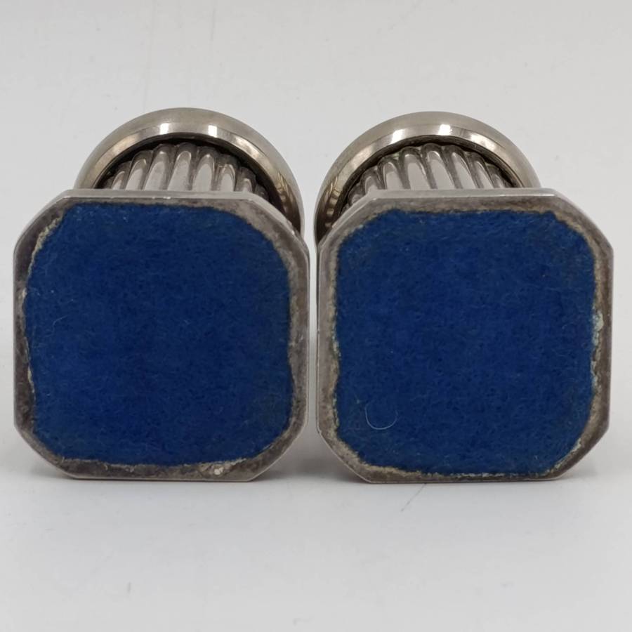 Pair of silverplated column pillar shaped salt and pepper shakers