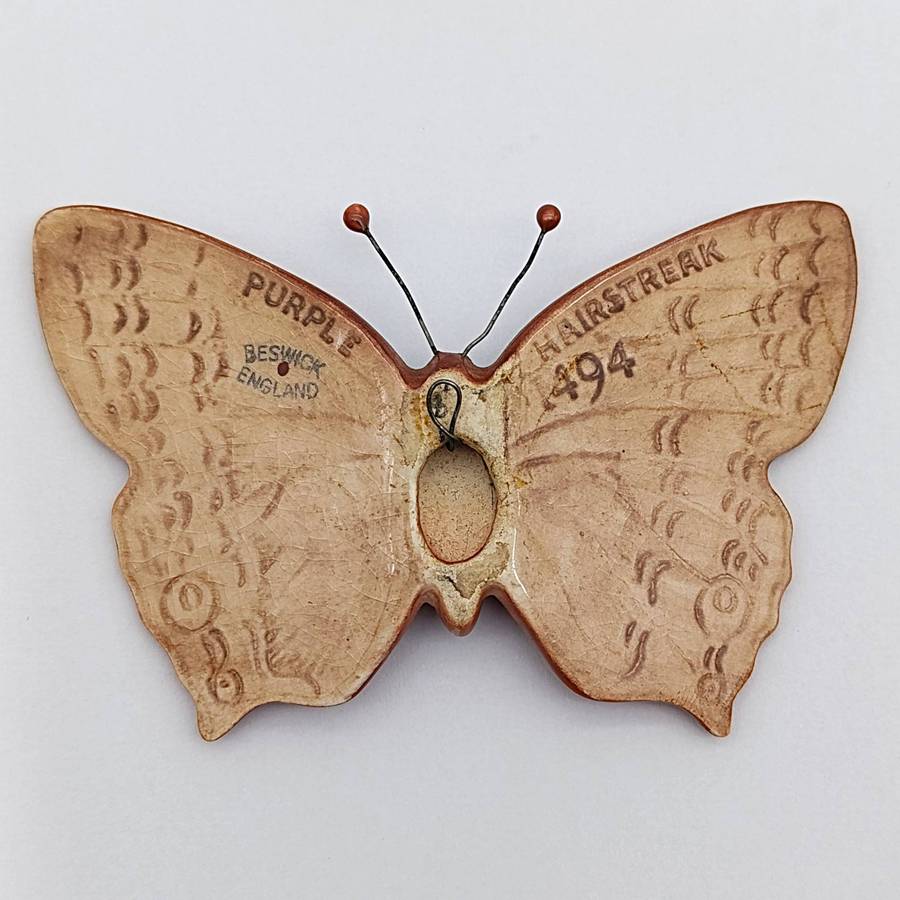 Vintage Beswick Purple Hairstreak pottery butterfly