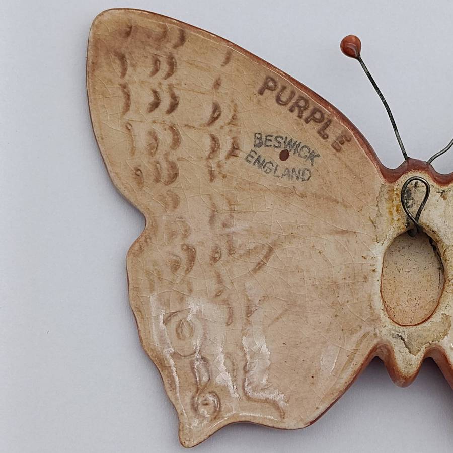 Vintage Beswick Purple Hairstreak pottery butterfly