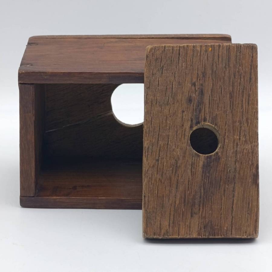 Antique wooden butter press with scoop