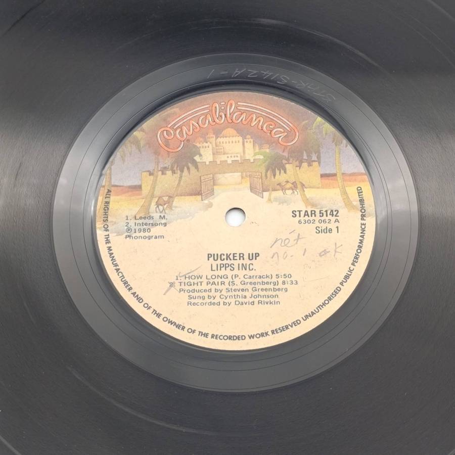 Record  Lipps, Inc - Pucker Up  Label : Casablanca  Released 1980 South Africa pressing  Media - Ver