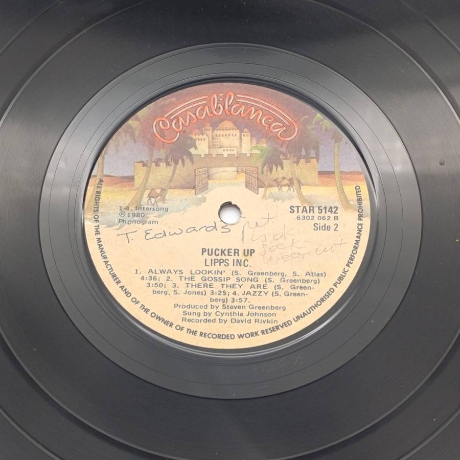 Record  Lipps, Inc - Pucker Up  Label : Casablanca  Released 1980 South Africa pressing  Media - Ver