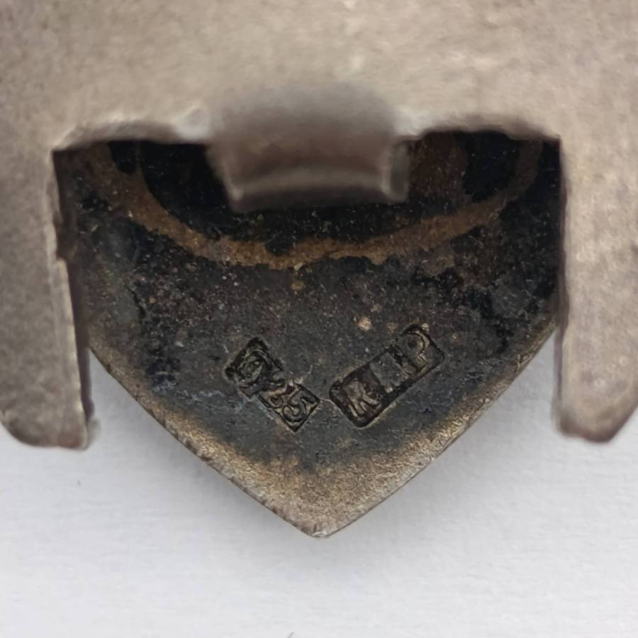 Germiston High School Sterling Silver button badge - weighs 4.1grams
