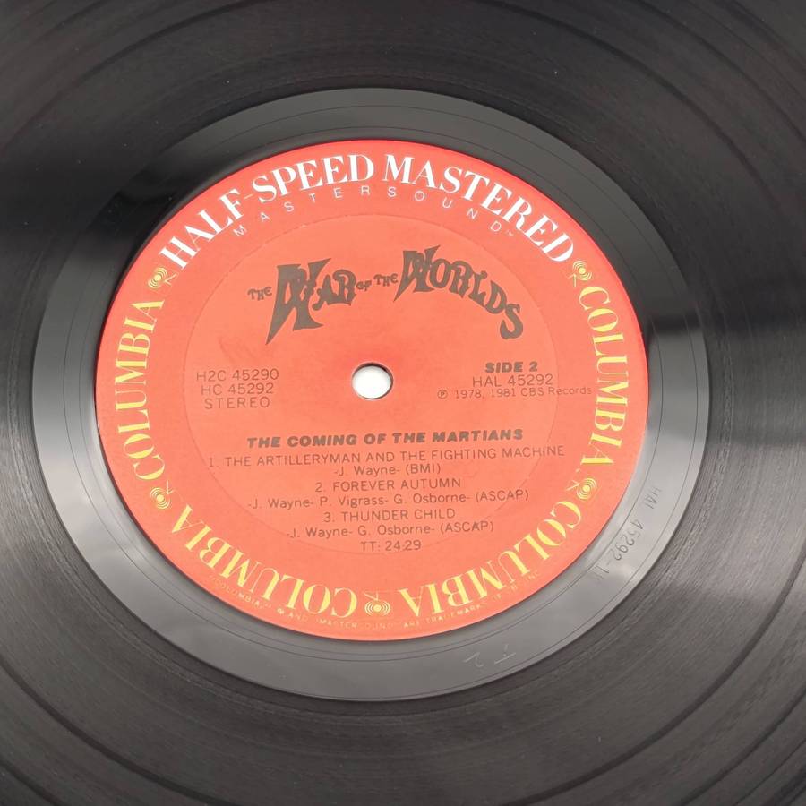 x2 Records  Jeff Wayne - Jeff Wayne's Musical Version of The War of The Worlds  Label : Columbia