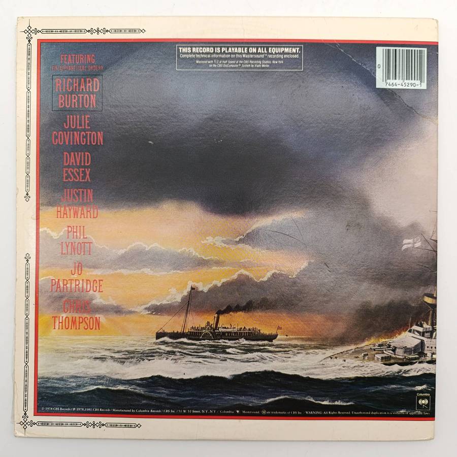 x2 Records  Jeff Wayne - Jeff Wayne's Musical Version of The War of The Worlds  Label : Columbia