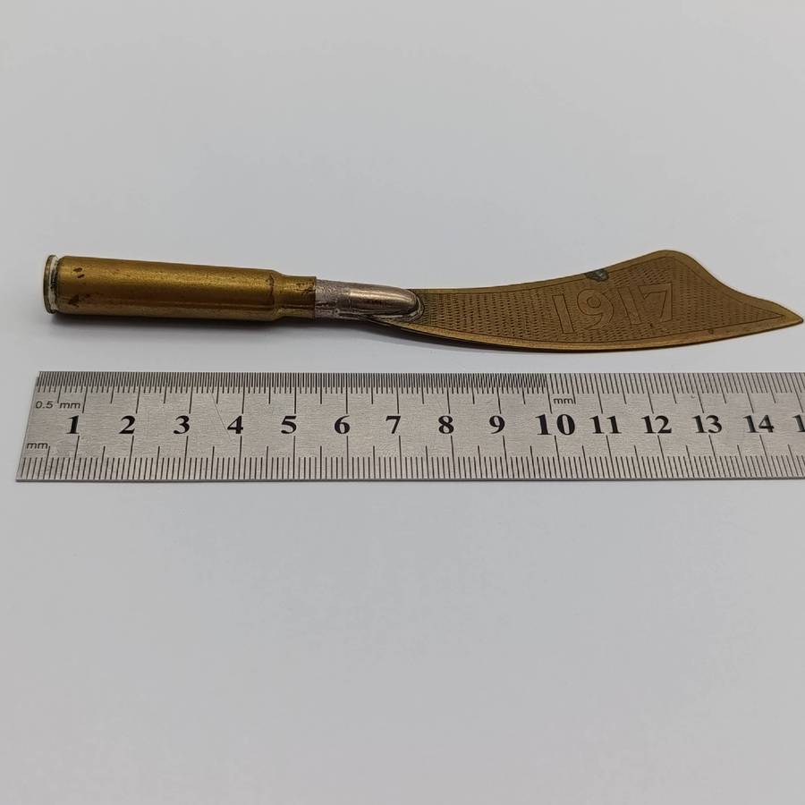 WW1 British YSER trench art letter opener and boot lace Pullers
