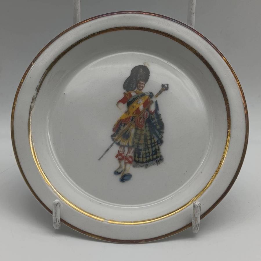 Pair of Vintage Dewar's white label whisky porcelain coasters