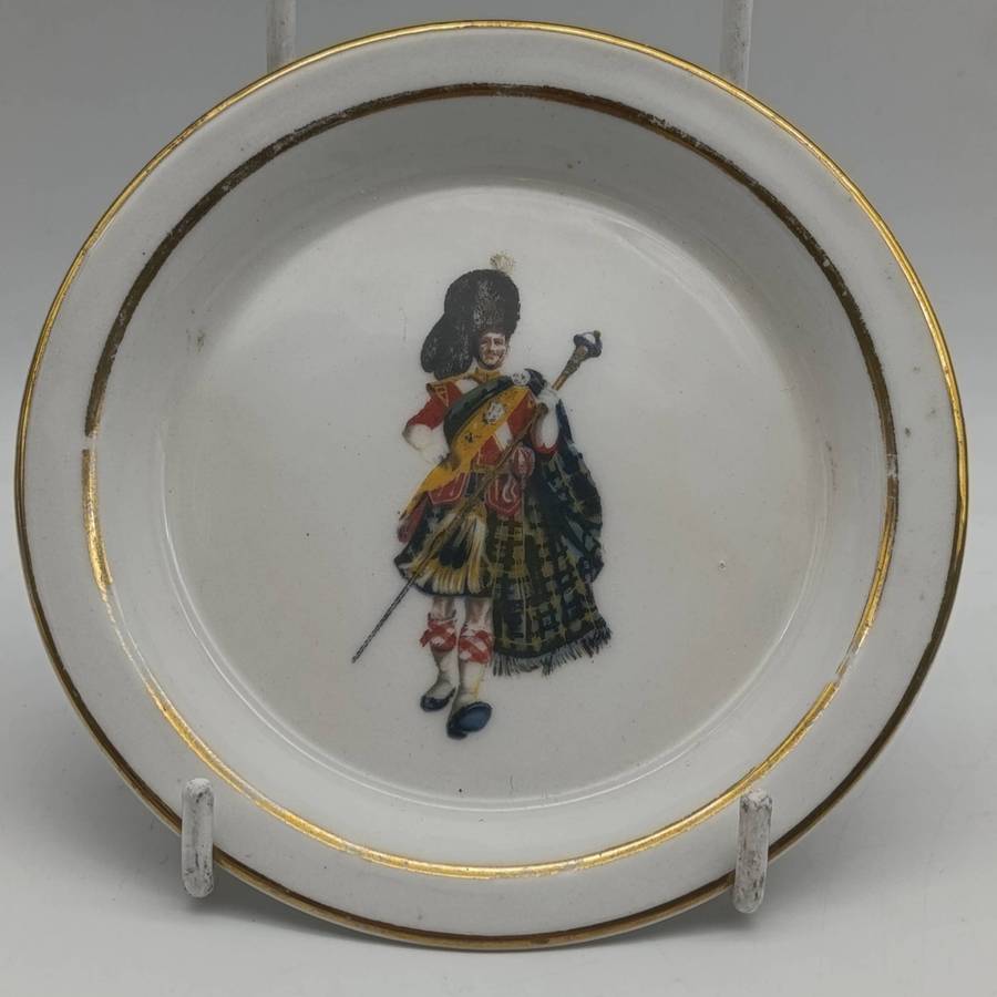 Pair of Vintage Dewar's white label whisky porcelain coasters