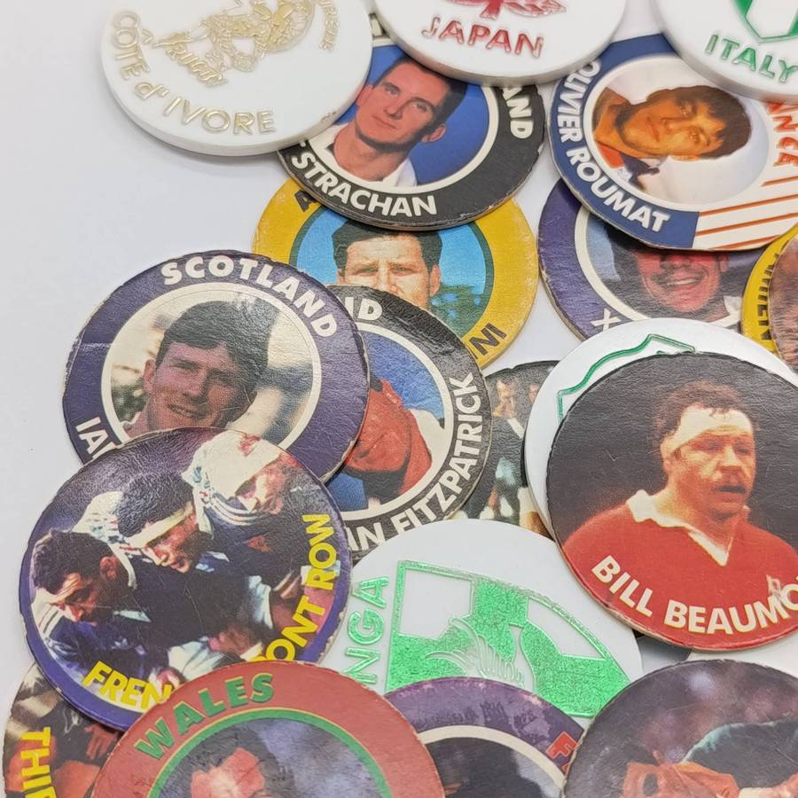 Lot of 29 Arlenco Slama's of 1995 Rugby world cup - including plastic disc slama's