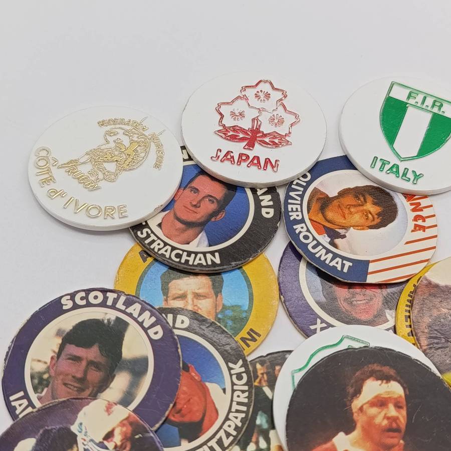 Lot of 29 Arlenco Slama's of 1995 Rugby world cup - including plastic disc slama's