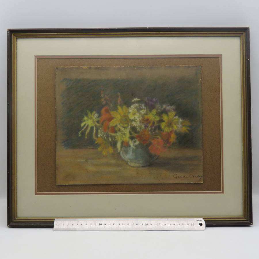Gerda Oerder still life pastel - wife of Frans Oerder