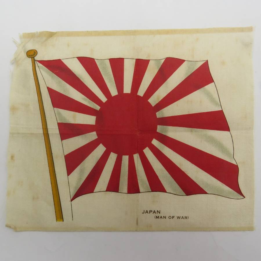 Japan Man of war Vintage flag on silk