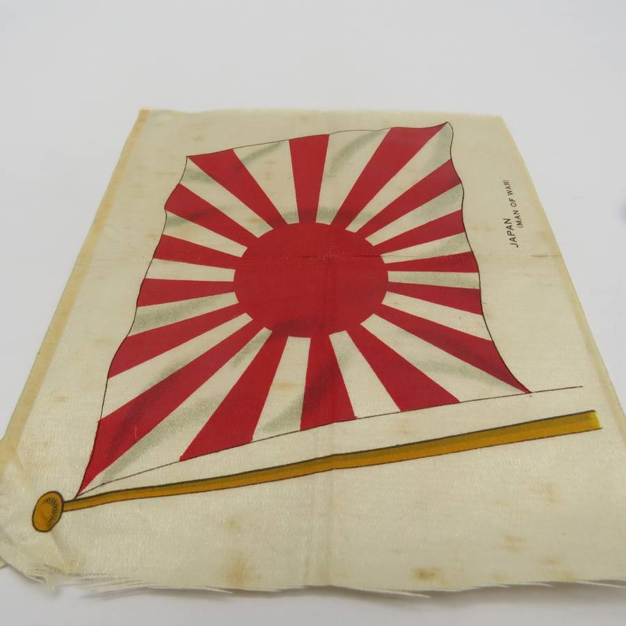 Japan Man of war Vintage flag on silk