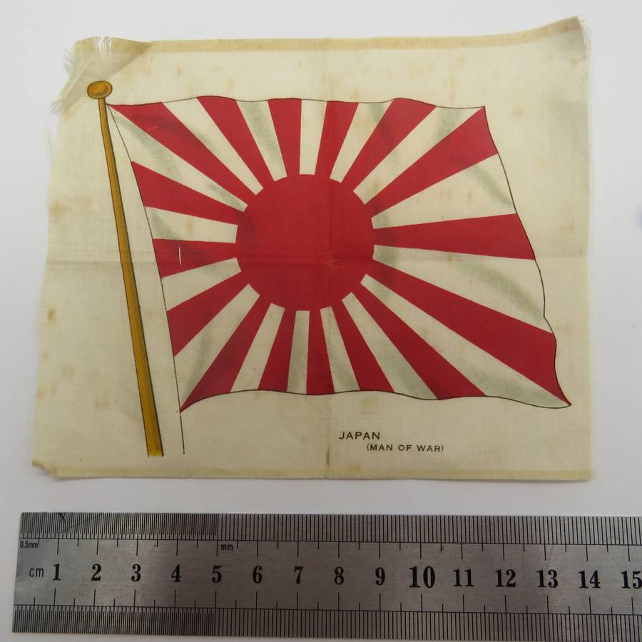 Japan Man of war Vintage flag on silk