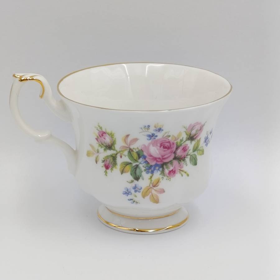 Vintage Royal Albert Moss Rose porcelain trio