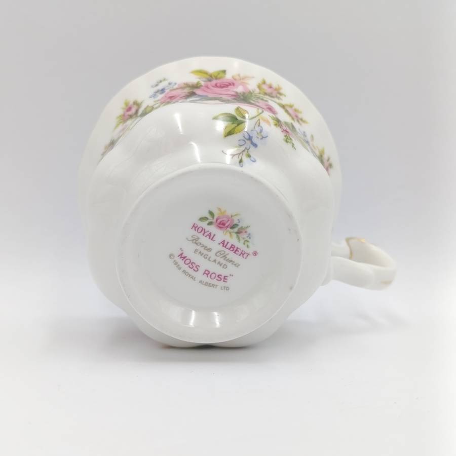 Vintage Royal Albert Moss Rose porcelain trio