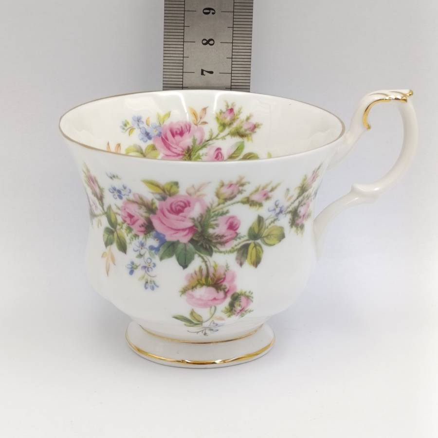 Vintage Royal Albert Moss Rose porcelain trio