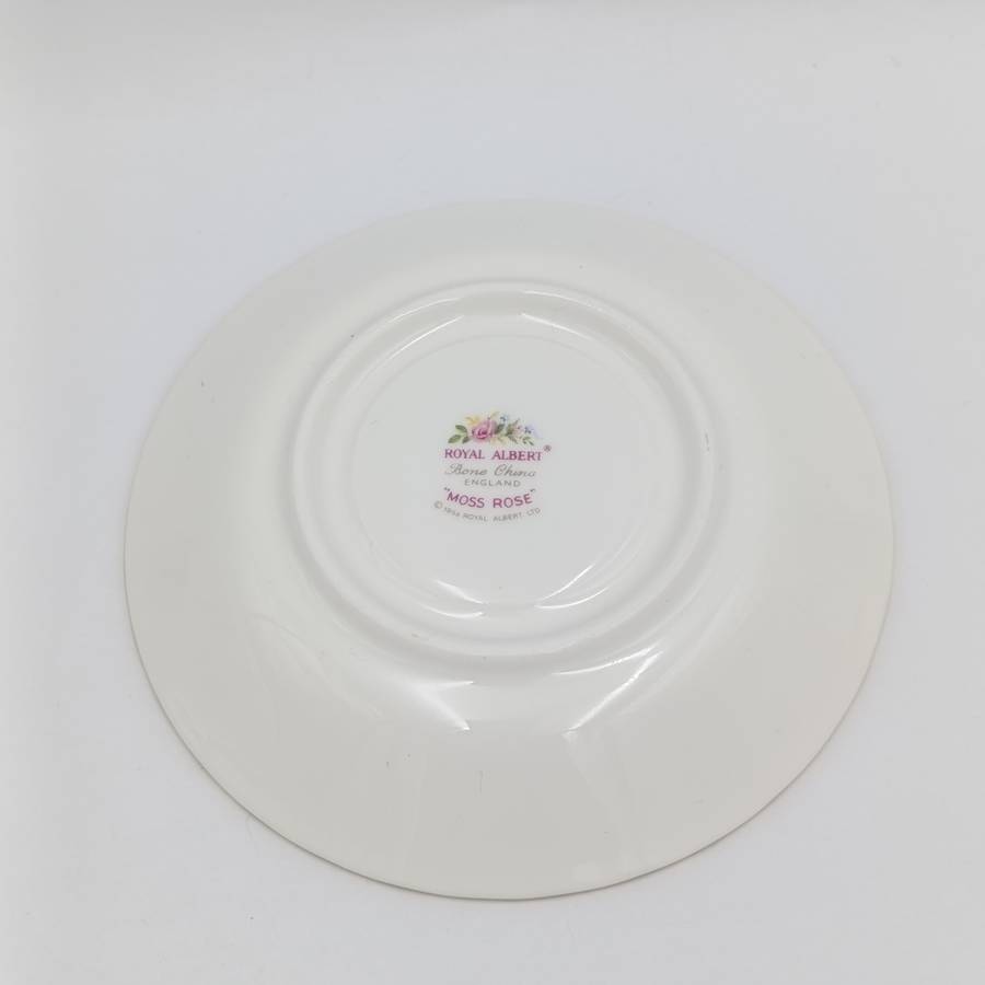Vintage Royal Albert Moss Rose porcelain trio