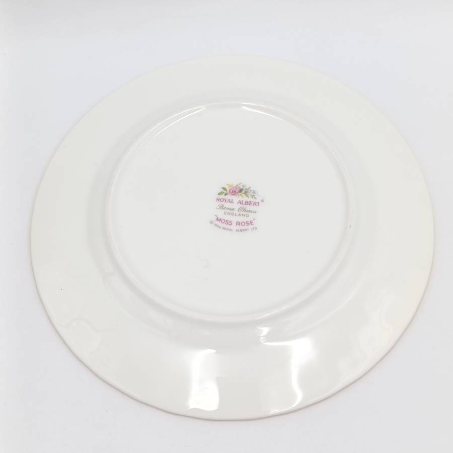 Vintage Royal Albert Moss Rose porcelain trio