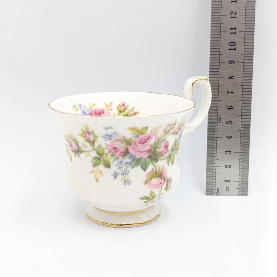 Vintage Royal Albert Moss Rose porcelain trio
