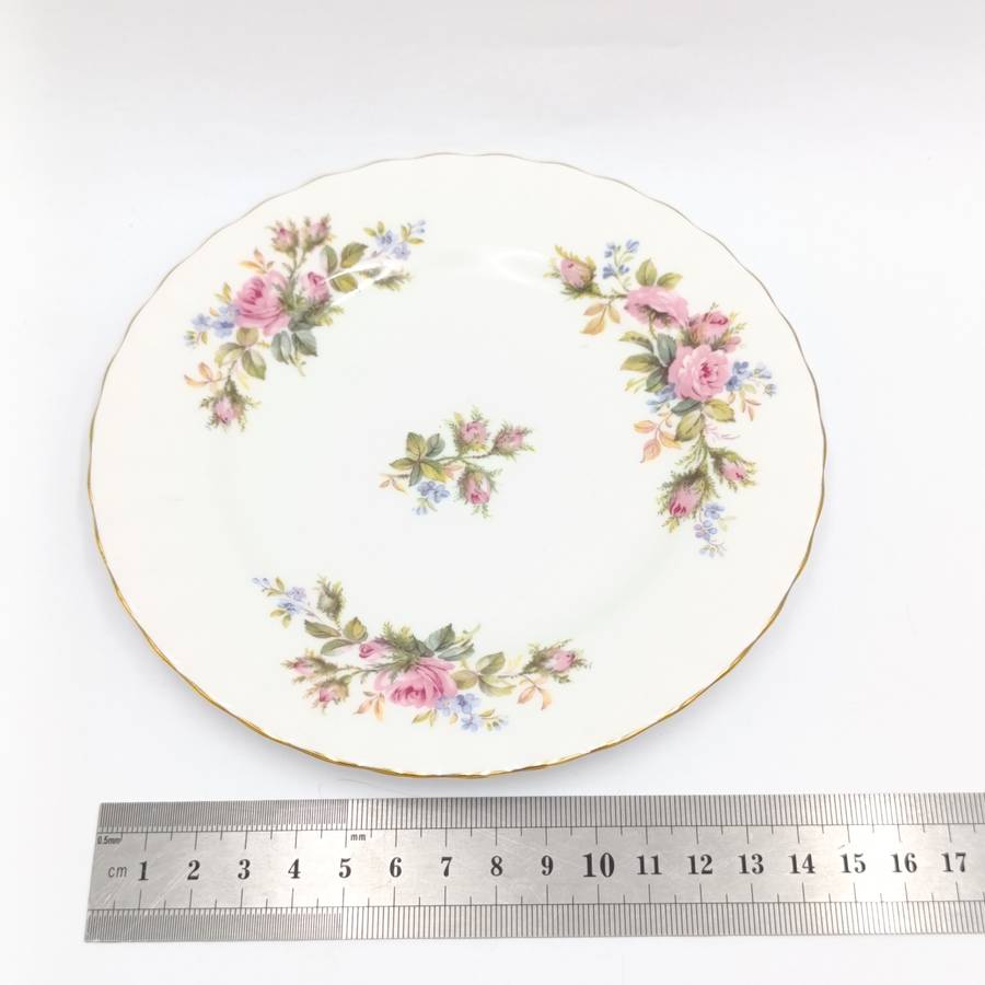Vintage Royal Albert Moss Rose porcelain trio