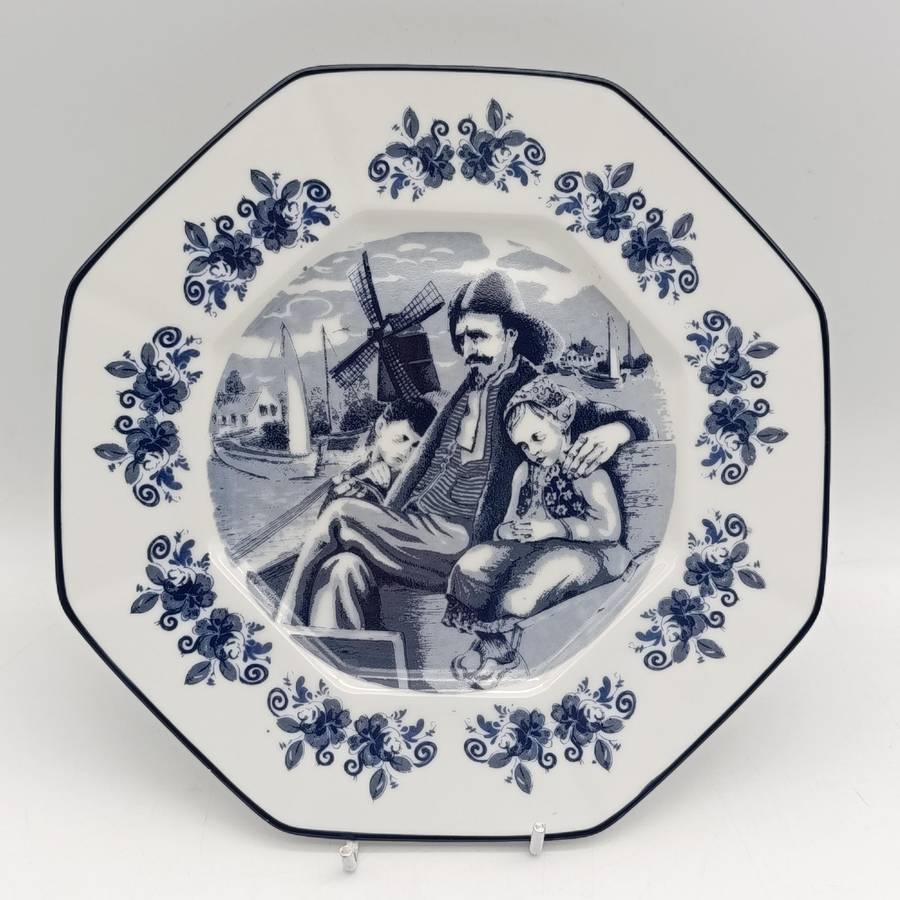 Vintage Delft The Fisherman porcelain plate