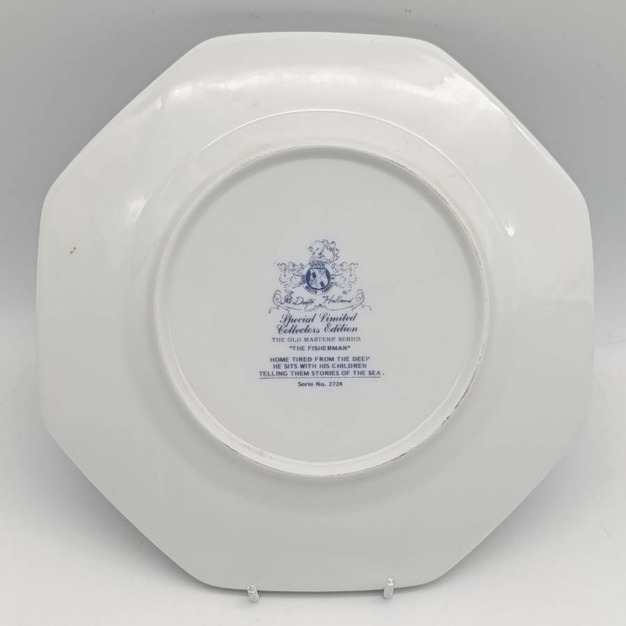 Vintage Delft The Fisherman porcelain plate
