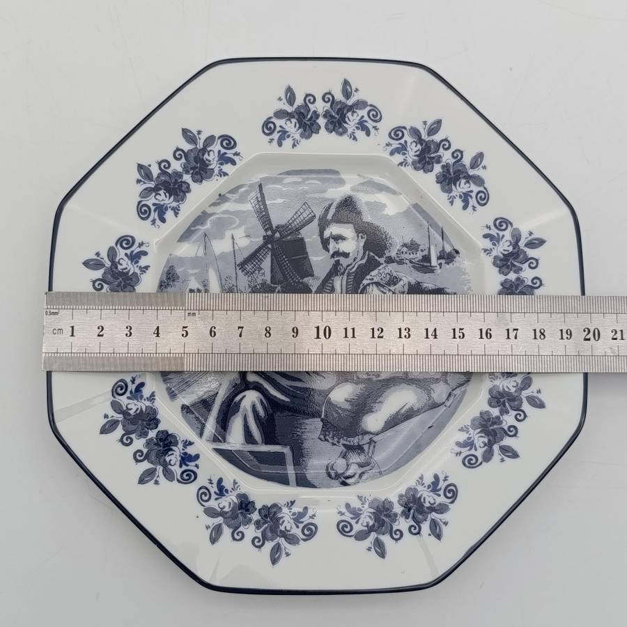 Vintage Delft The Fisherman porcelain plate