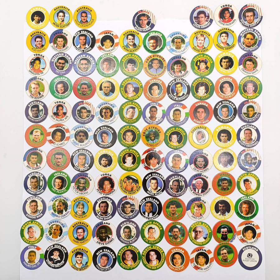 Lot of 107 Arlenco Slama's of 1995 Rugby World Cup