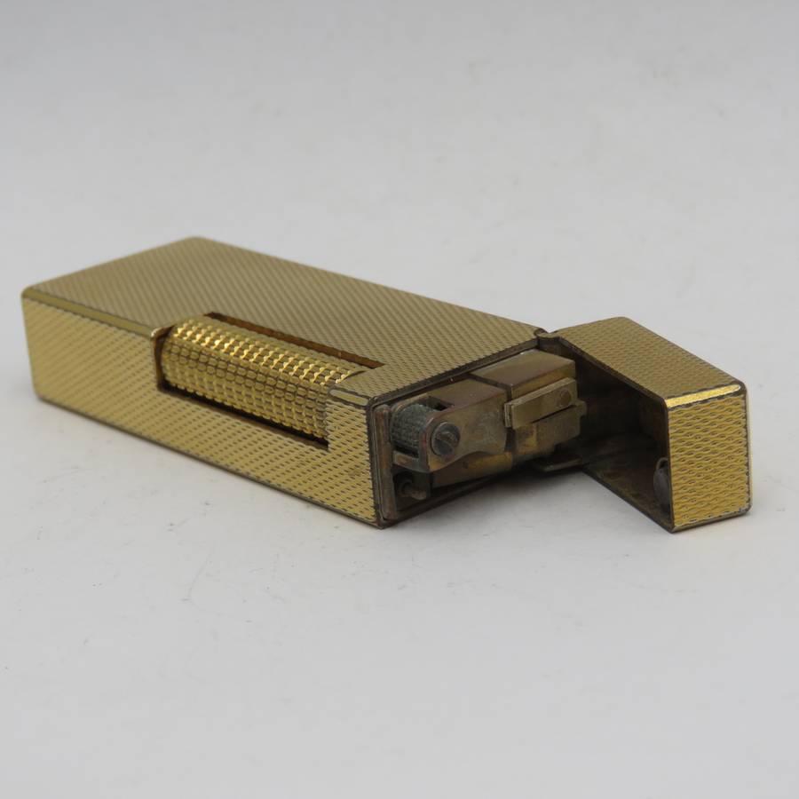 Original vintage Dunhill pocket lighter - gold plated - working