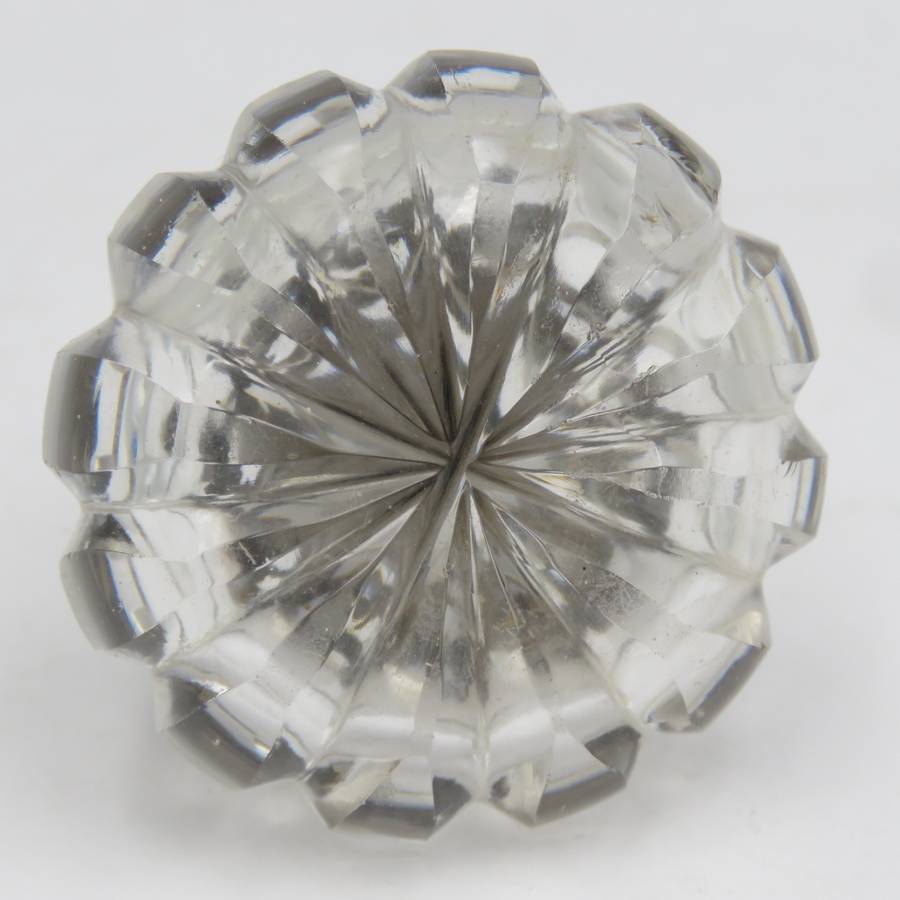 Antique sterling silver and crystal scent bottle for perfume