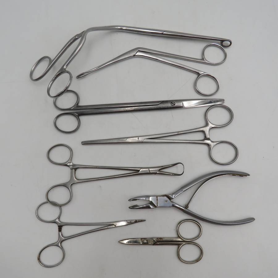 Lot of 10 Dentist and Doctors Tools - Stainless steel