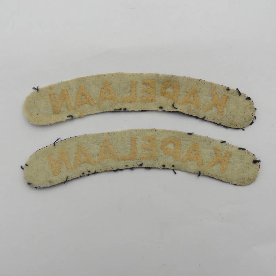 Pair of SADF Chaplain Kapelaan shoulder titles