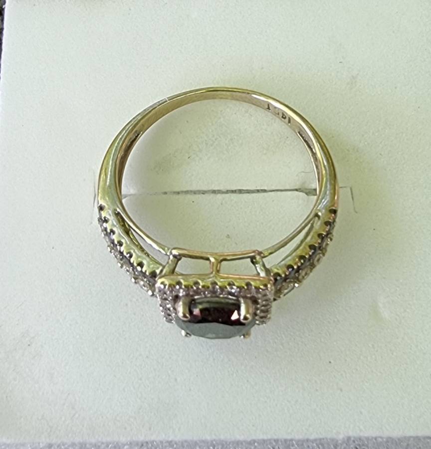 VALUE AT R48.000 / 1.25 Carat "NATURAL BLACK DIAMOND" Engagement Ring, Set In 14CT White Gold.