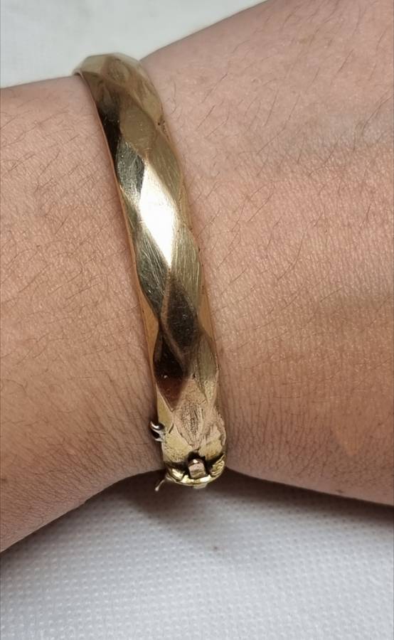 36.78 Grams Metal Cored "GOLD CUFF BANGLE "9CT