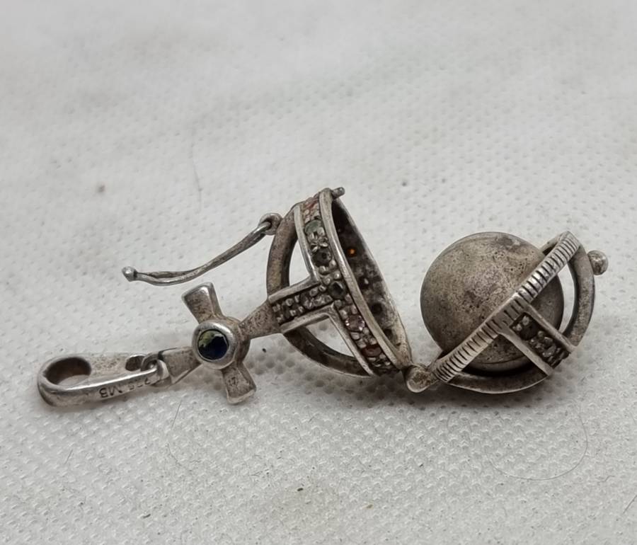 "ANTIOGE" Gemstone Pendant Set in 925 Sterling Silver.( Genuine Silver.)