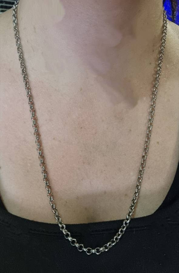 "ROLLY POLLY" 925 Sterling Silver Necklace. ( Genuine Silver)