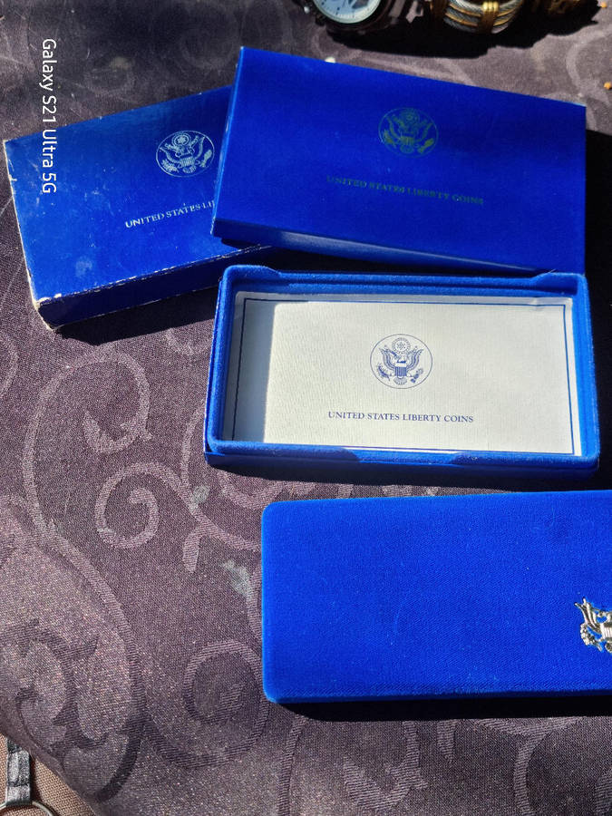 Statue of Liberty Silver Dollor & Clad Hald Coins