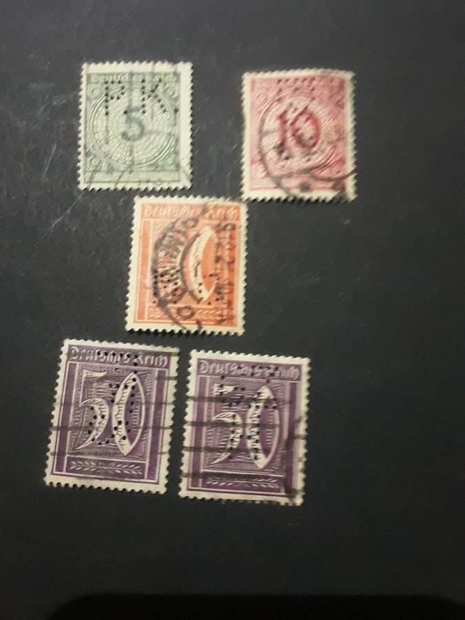1921 Germany stamp lot interesting perforations (5)