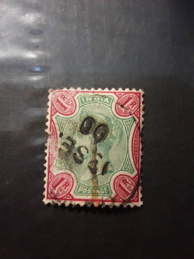 1891 India 1 rupee stamp