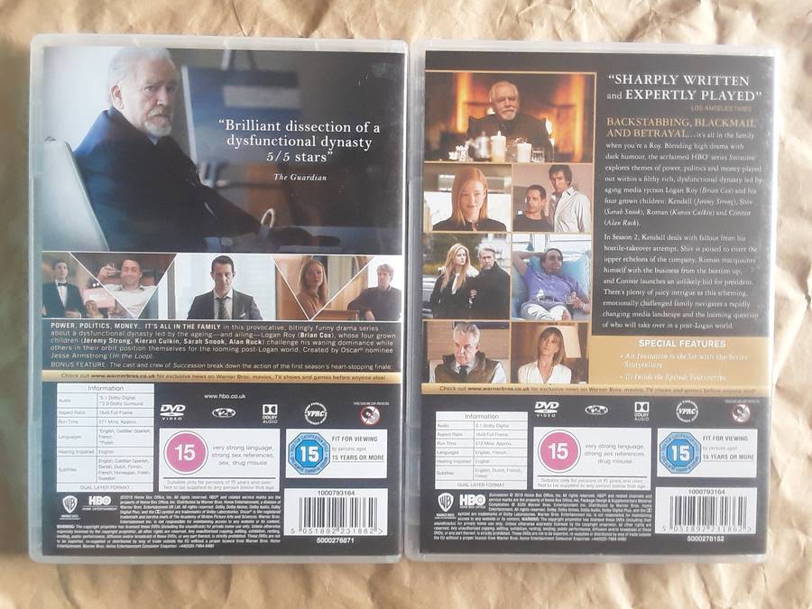 Succession season 1 & 2 dvd lot