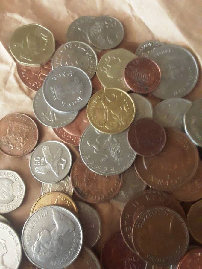 World mix coins lot 700gr