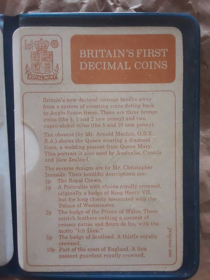 Britain's first decimal coins 1988