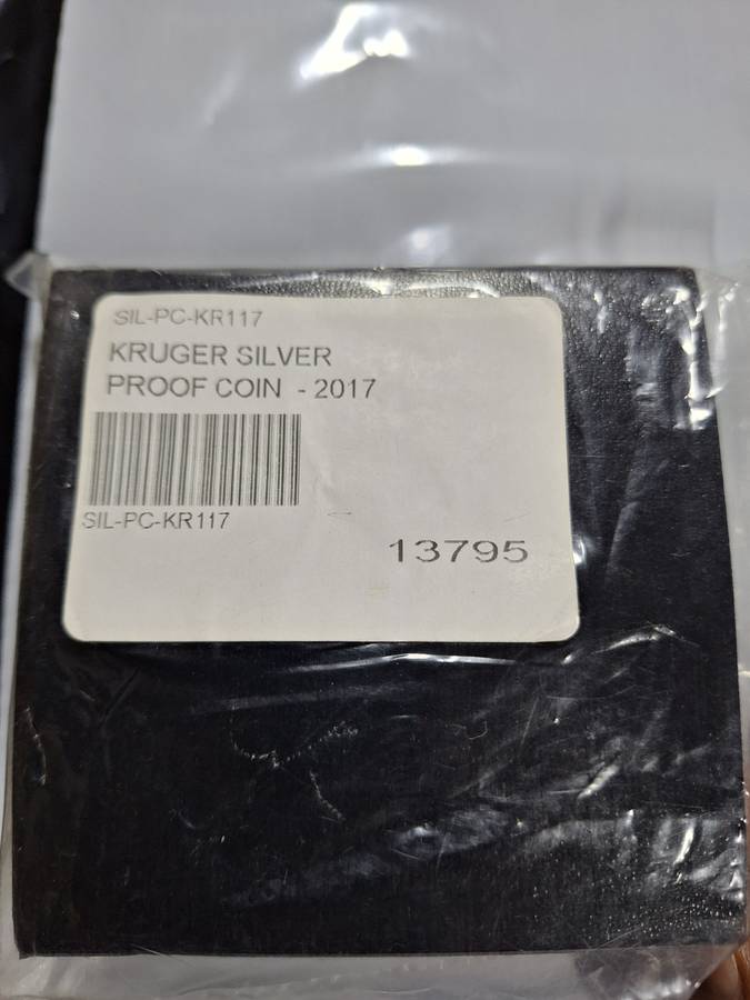 2017 SILVER  1OZ KRUGER RAND -PROOF