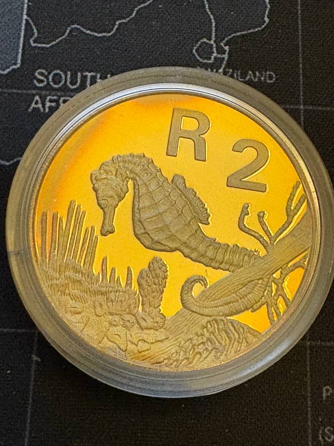 1997 Silver R2 *** SEAHORSE *** bargain price *** golden toning