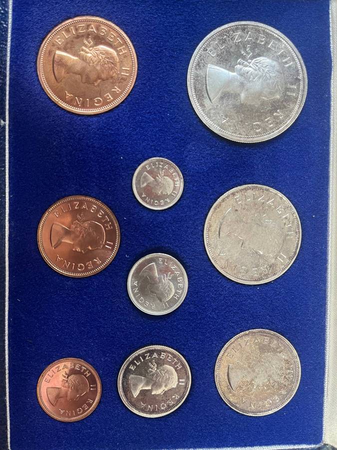 1955 short Proof set *** mintage of 2850 *** superb 1S and 1/4 Penny *** high grades