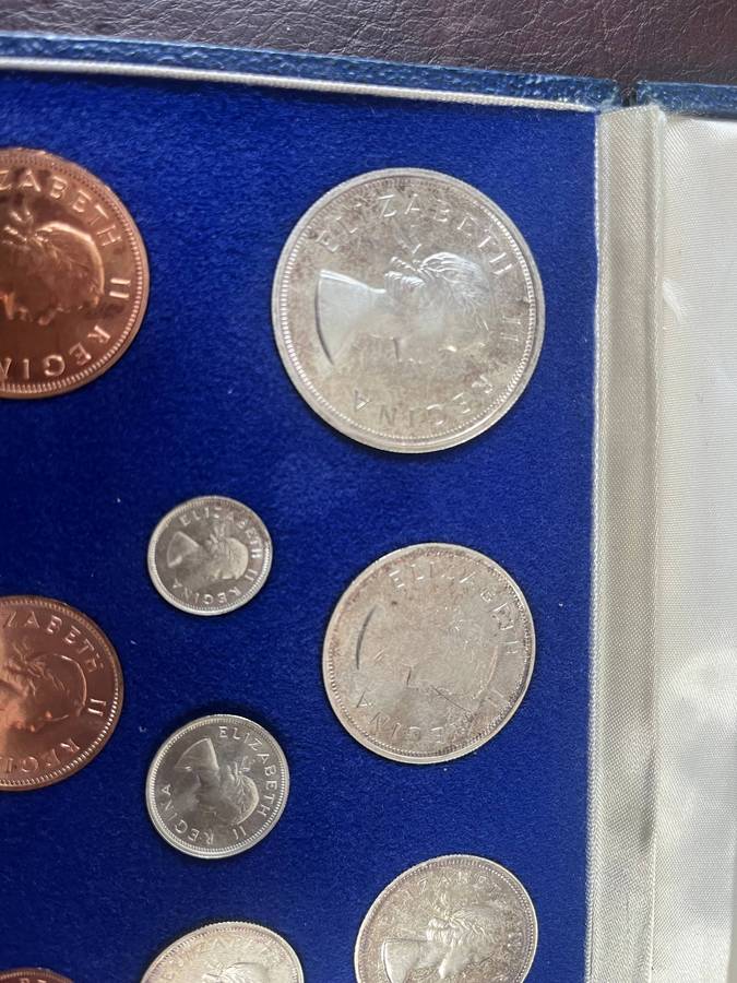 1955 short Proof set *** mintage of 2850 *** superb 1S and 1/4 Penny *** high grades