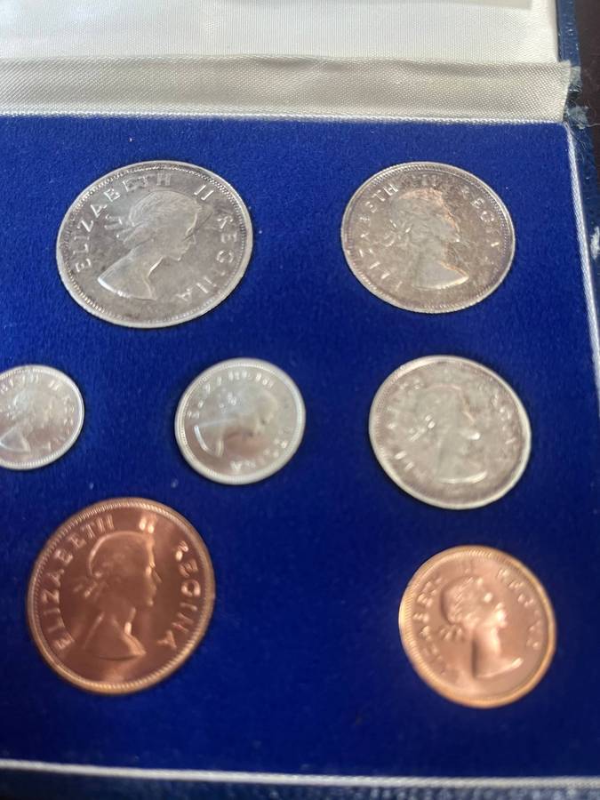 1955 short Proof set *** mintage of 2850 *** superb 1S and 1/4 Penny *** high grades