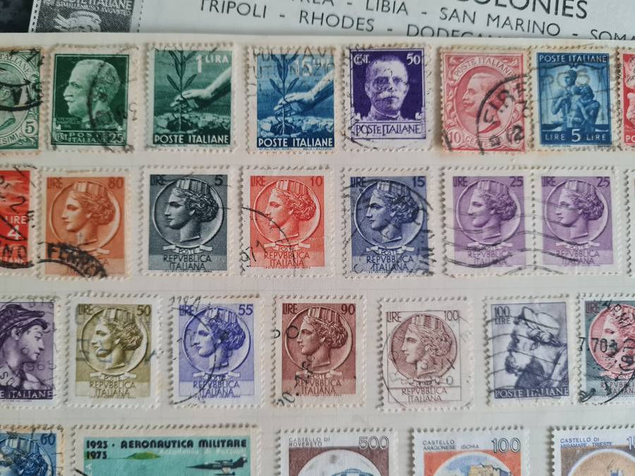 ITALY  >200 hinged on old album pages + 100 loose