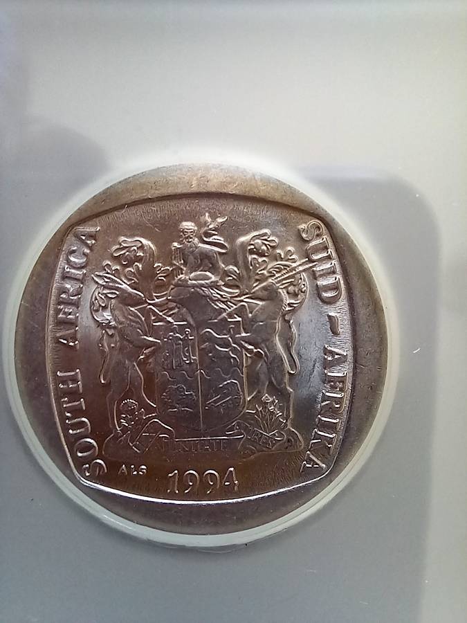 RARE GRADE 1994 Inauguration R5. Graded AU55 By SANGS